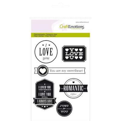 CraftEmotions Clear Stamps - Love Texte